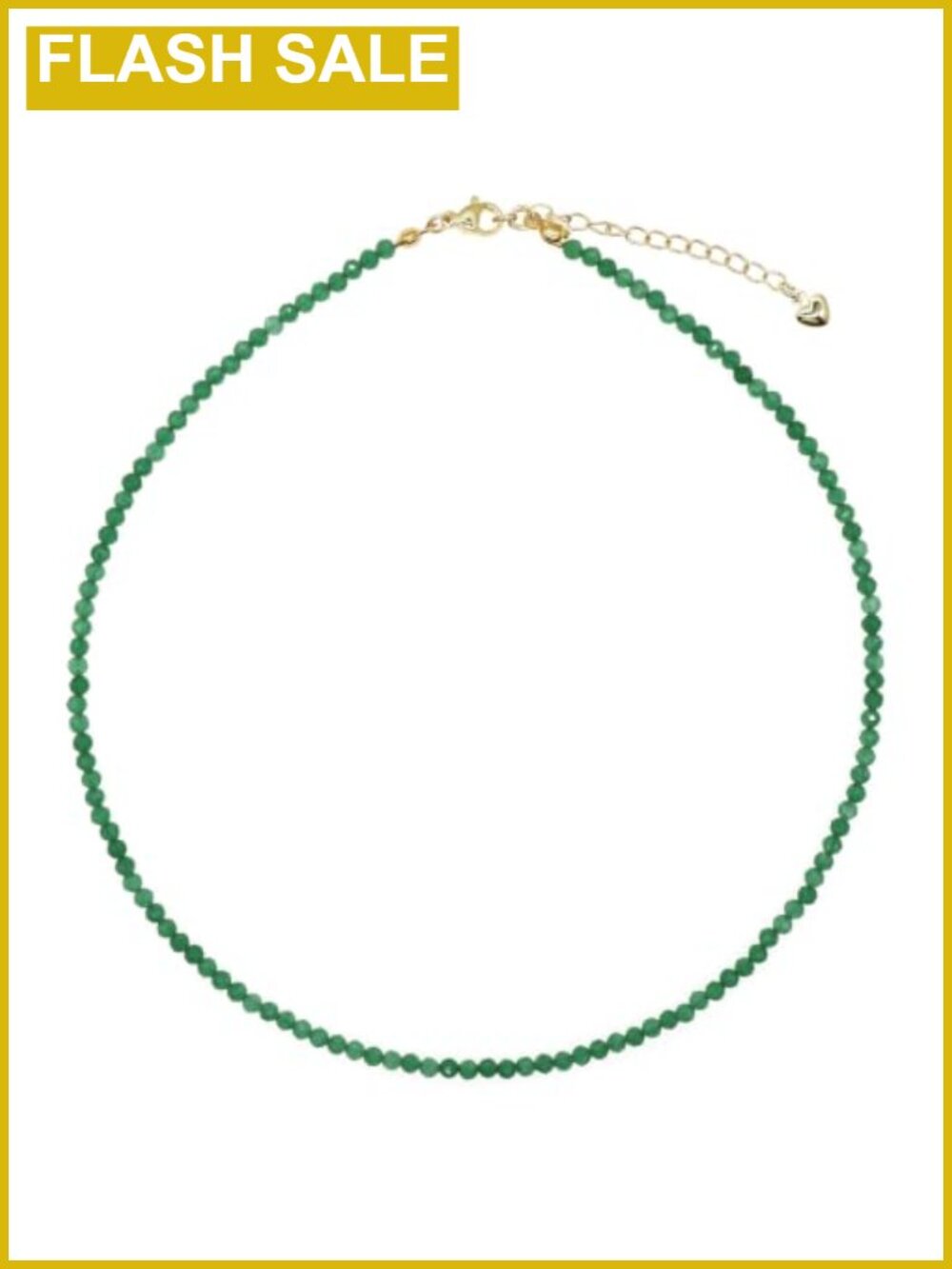 Handmade 3mm Stone Crystal Beaded Choker Necklace Gold Plated
